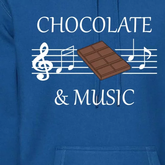 Musician Funny Saying Chocolate And Music Notes Gift Premium Hoodie