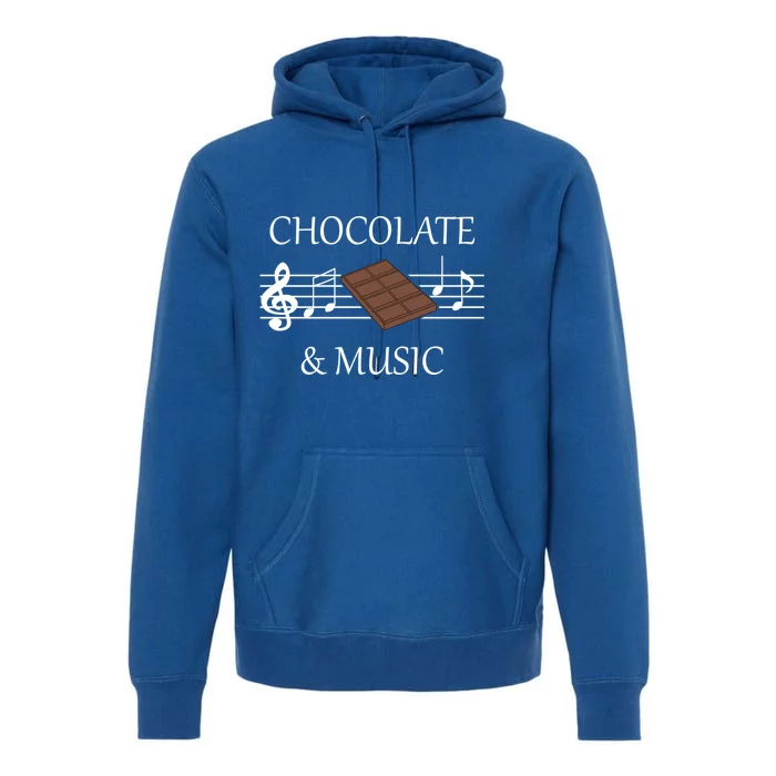 Musician Funny Saying Chocolate And Music Notes Gift Premium Hoodie