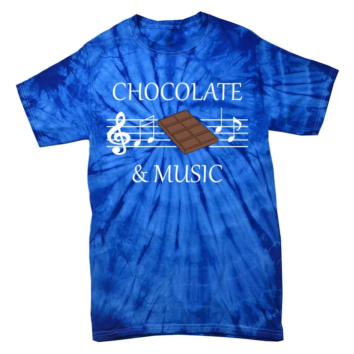 Musician Funny Saying Chocolate And Music Notes Gift Tie-Dye T-Shirt