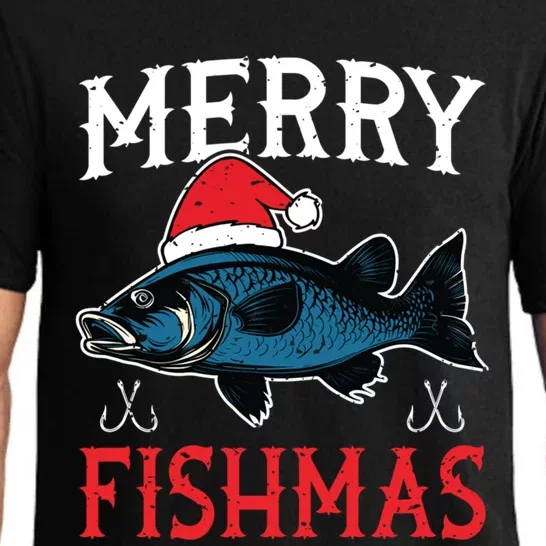 Merry Fishmas Sweater Santa Claus Fishing Christmas Blue Gift Pajama Set