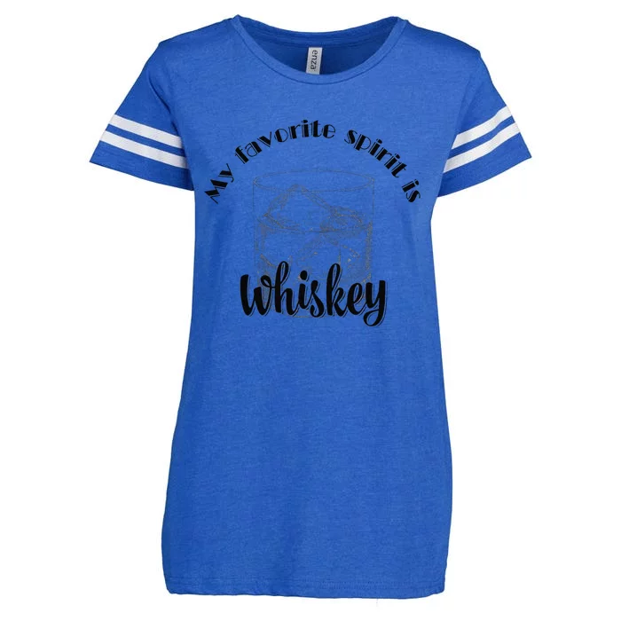 My Favourite Spirit Is Whiskey Funny Halloween Enza Ladies Jersey Football T-Shirt