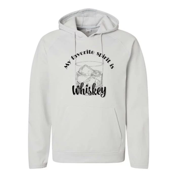 My Favourite Spirit Is Whiskey Funny Halloween Performance Fleece Hoodie