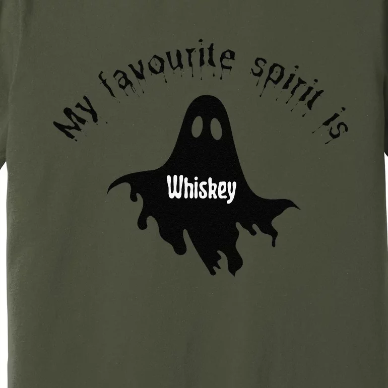 My Favourite Spirit Is Whiskey Funny Halloween Premium T-Shirt