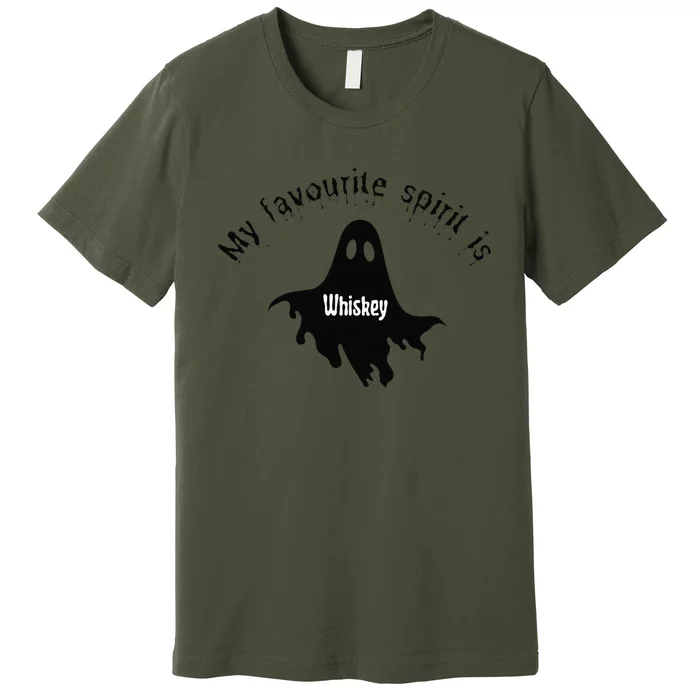 My Favourite Spirit Is Whiskey Funny Halloween Premium T-Shirt