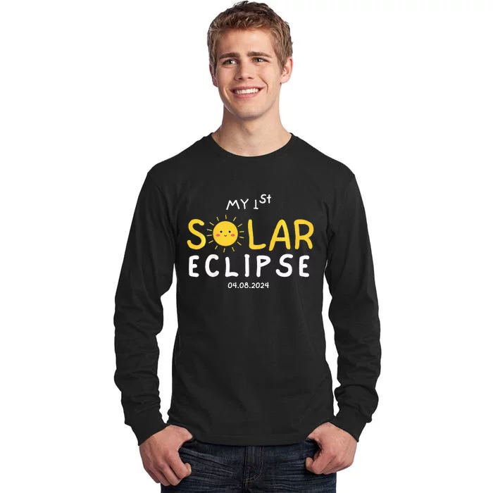 My First Solar Eclipse 2024 Funny Tall Long Sleeve T-Shirt