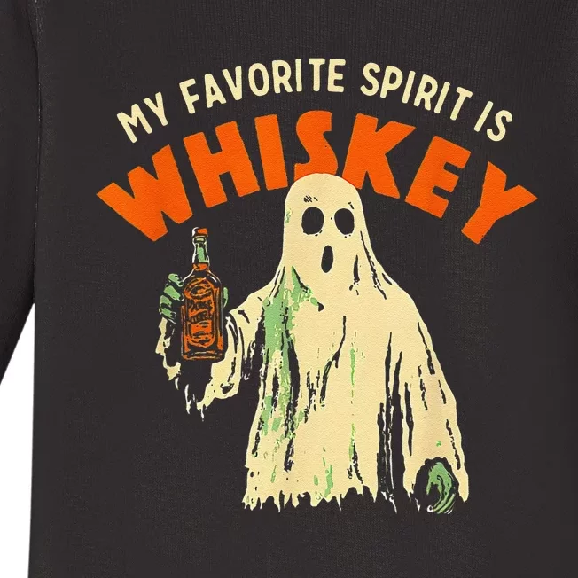 My Favorite Spirit Is Whiskey Gift Baby Long Sleeve Bodysuit