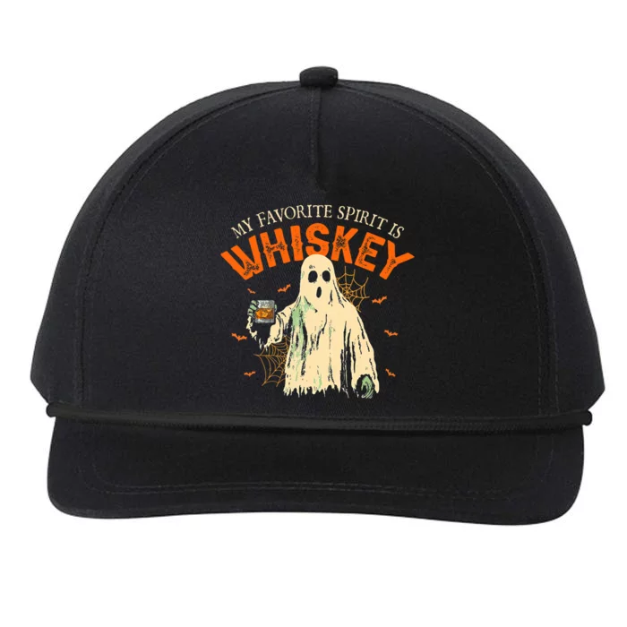 My Favorite Spirit Is Whiskey Funny Ghost Halloween Costume Snapback Five-Panel Rope Hat