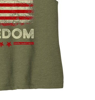 Mandate Freedom Shirt American Flag Support Medical Freedom Women’s Racerback Cropped Tank