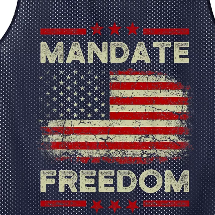 Mandate Freedom Shirt American Flag Support Medical Freedom Mesh Reversible Basketball Jersey Tank