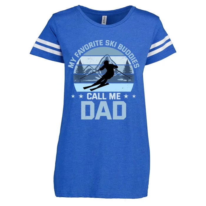 My Favorite Ski Buddies Call Me Dad Skiing Father Meaningful Gift Enza Ladies Jersey Football T-Shirt