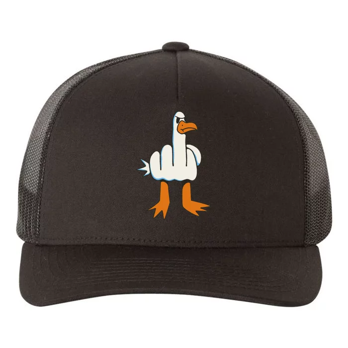 Middle Finger Seagull Yupoong Adult 5-Panel Trucker Hat