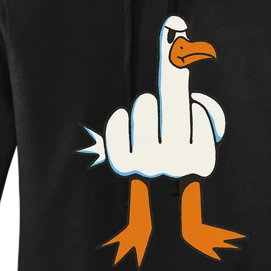 Middle Finger Seagull Women's Pullover Hoodie