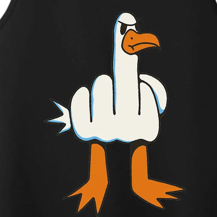 Middle Finger Seagull Performance Tank