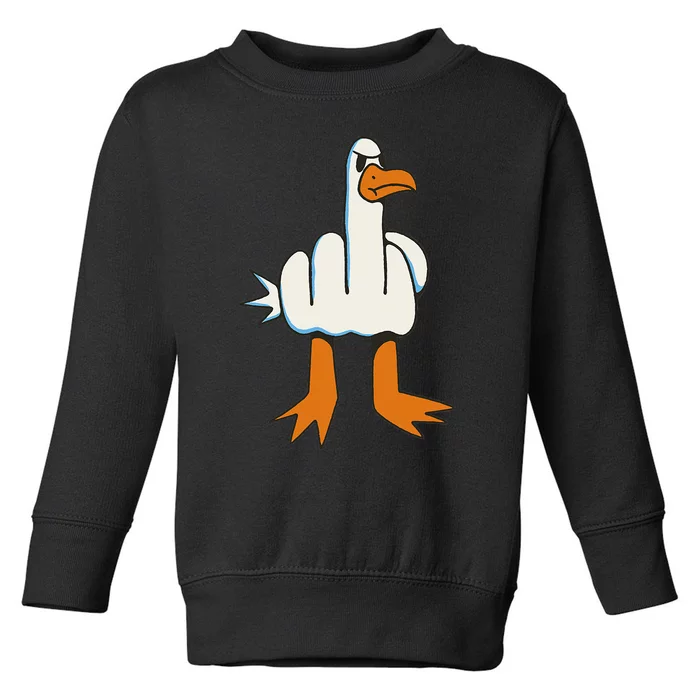 Middle Finger Seagull Toddler Sweatshirt