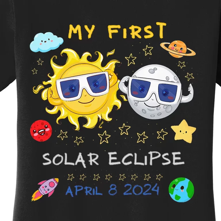 My First Solar Eclipse April 8 2024 Women's T-Shirt