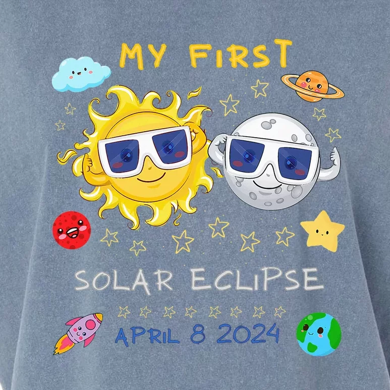 My First Solar Eclipse April 8 2024 Garment-Dyed Women's Muscle Tee