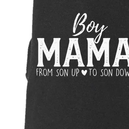 Mama From Son Upto Son Down Funny Mother's Day Fun Mom Doggie 3-End Fleece Hoodie