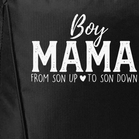 Mama From Son Upto Son Down Funny Mother's Day Fun Mom City Backpack