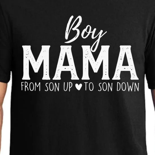 Mama From Son Upto Son Down Funny Mother's Day Fun Mom Pajama Set