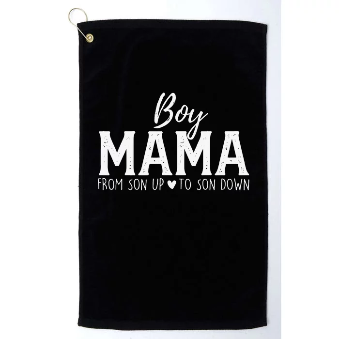 Mama From Son Upto Son Down Funny Mother's Day Fun Mom Platinum Collection Golf Towel