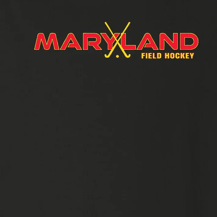 Marylander Fan State Of Maryland Field Hockey Sticks Graphic Toddler Long Sleeve Shirt