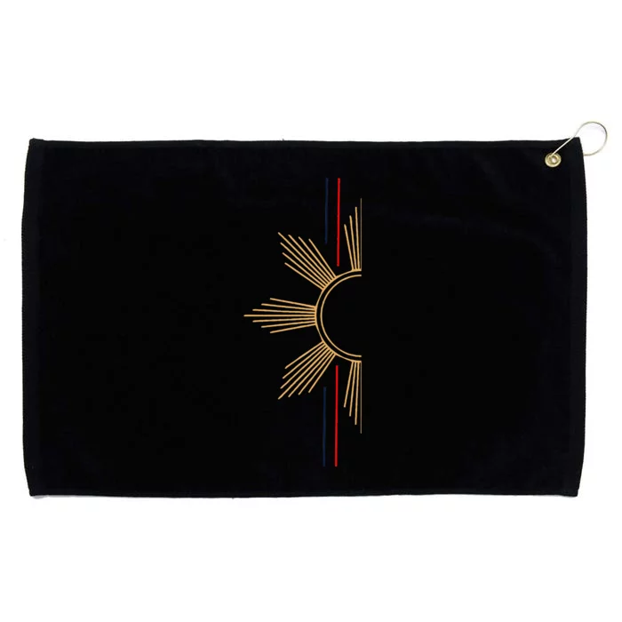 Minimalist Filipino Sun Grommeted Golf Towel