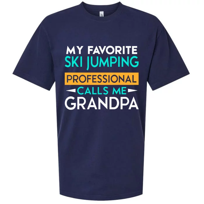 My Favorite Ski Jumping Professional Calls Me Grandpa Gift Sueded Cloud Jersey T-Shirt