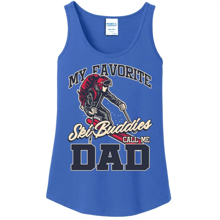 My Favorite Ski Buddy Father Call Me Dad Skiing Snow Sports Cute Gift Ladies Essential Tank