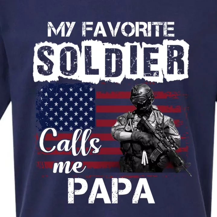 My Favorite Soldier Calls Me Papa Army Veteran Tee Great Gift Sueded Cloud Jersey T-Shirt