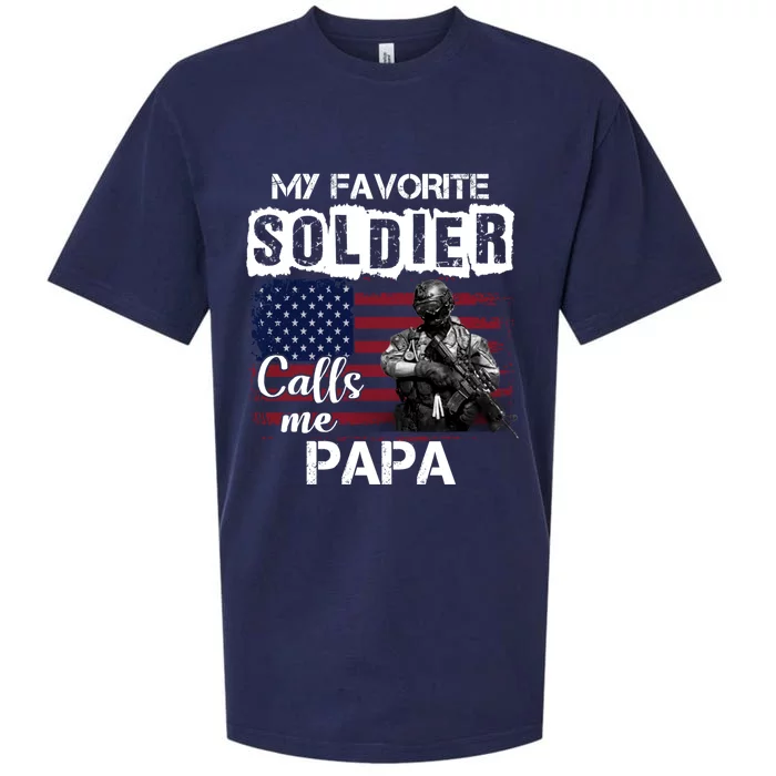 My Favorite Soldier Calls Me Papa Army Veteran Tee Great Gift Sueded Cloud Jersey T-Shirt