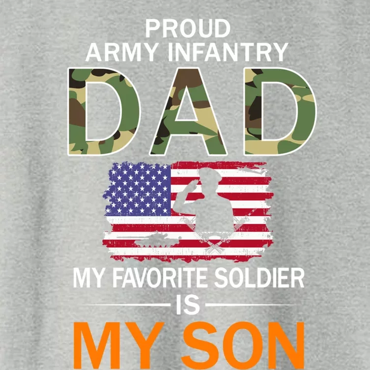 My Favorite Soldier Is My Sonmeaningful Giftproud Army Infantry Dad Army Cute Gi Women's Crop Top Tee