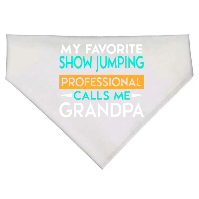 My Favorite Snow Jumping Professional Calls Me Grandpa Cute Gift USA-Made Doggie Bandana