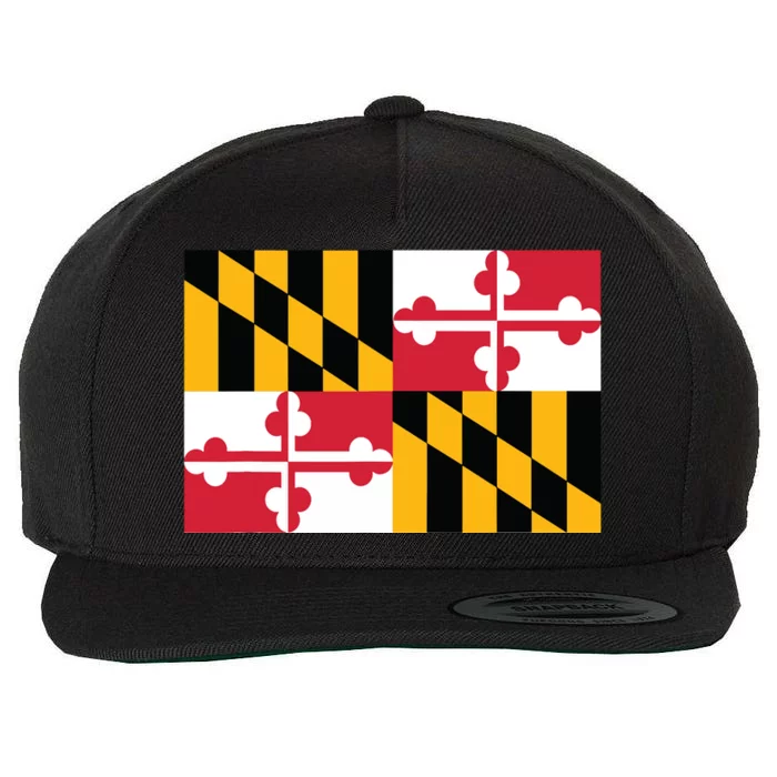 Maryland Flag State Pride Gifts Wool Snapback Cap