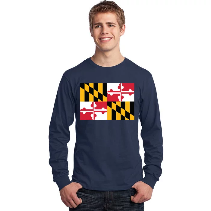 Maryland Flag State Pride Gifts Tall Long Sleeve T-Shirt