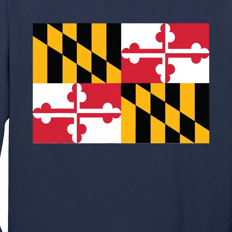 Maryland Flag State Pride Gifts Tall Long Sleeve T-Shirt