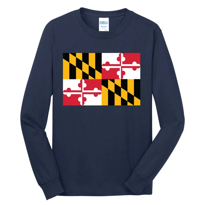 Maryland Flag State Pride Gifts Tall Long Sleeve T-Shirt