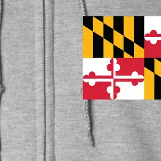 Maryland Flag State Pride Gifts Full Zip Hoodie