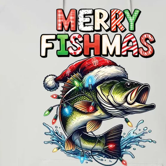 Merry Fishmas Santa Fishing Lovers Funny Fisherman Christmas Performance Fleece Hoodie