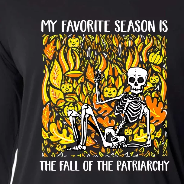 My Favorite Season Is Fall Of The Patriarchy Feminist Autumn Cooling Performance Long Sleeve Crew