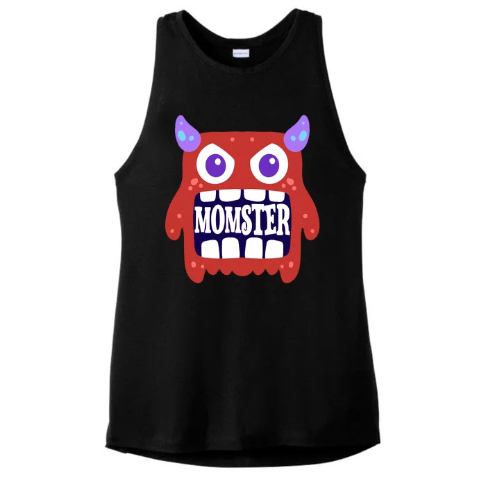 Momster Funny Spooky Halloween Ladies Tri-Blend Wicking Tank