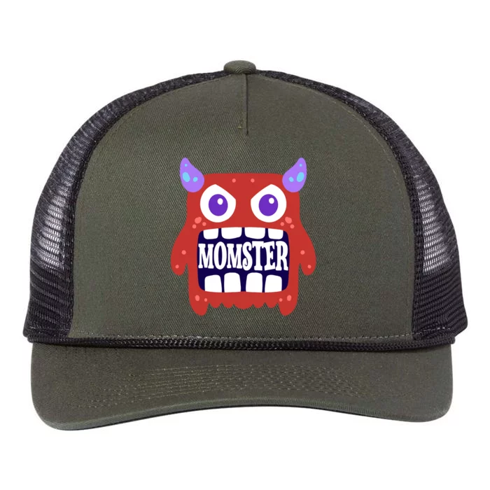 Momster Funny Spooky Halloween Retro Rope Trucker Hat Cap