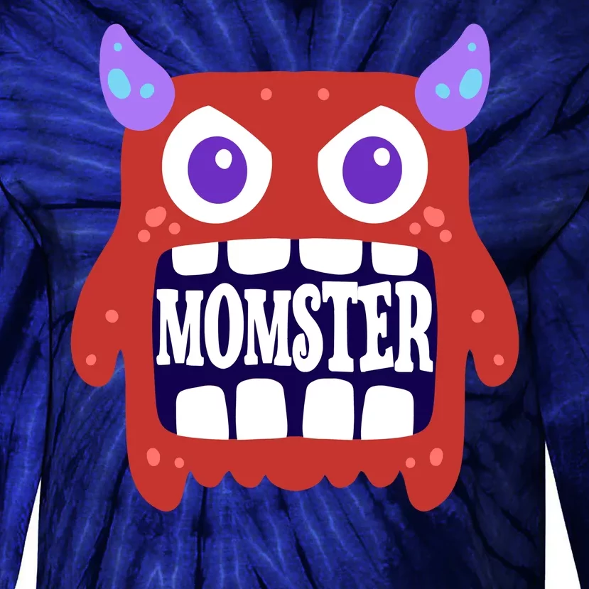 Momster Funny Spooky Halloween Tie-Dye Long Sleeve Shirt