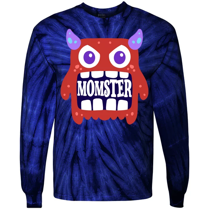 Momster Funny Spooky Halloween Tie-Dye Long Sleeve Shirt