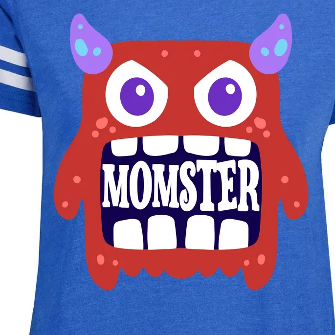 Momster Funny Spooky Halloween Enza Ladies Jersey Football T-Shirt