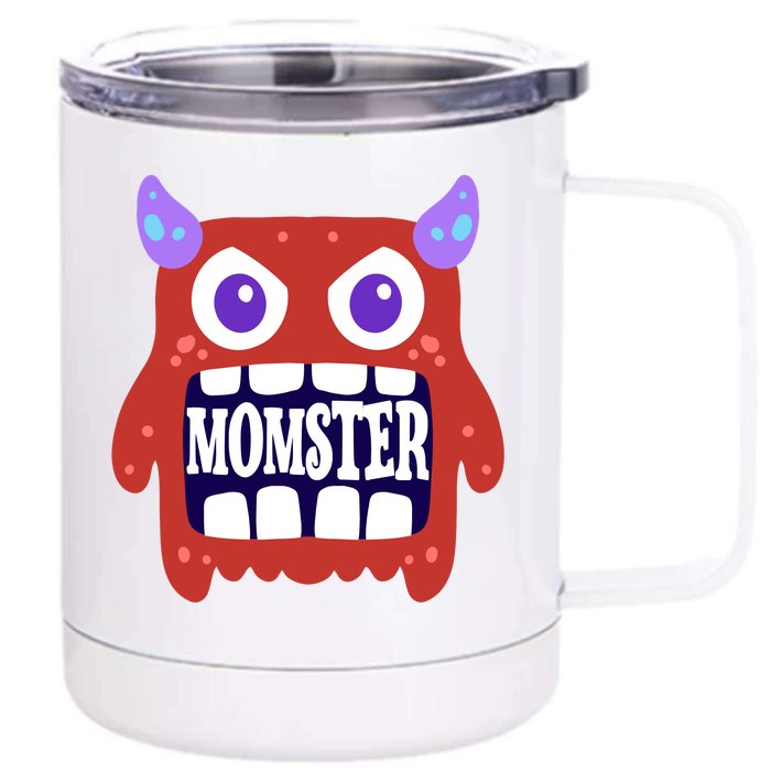 Momster Funny Spooky Halloween Front & Back 12oz Stainless Steel Tumbler Cup