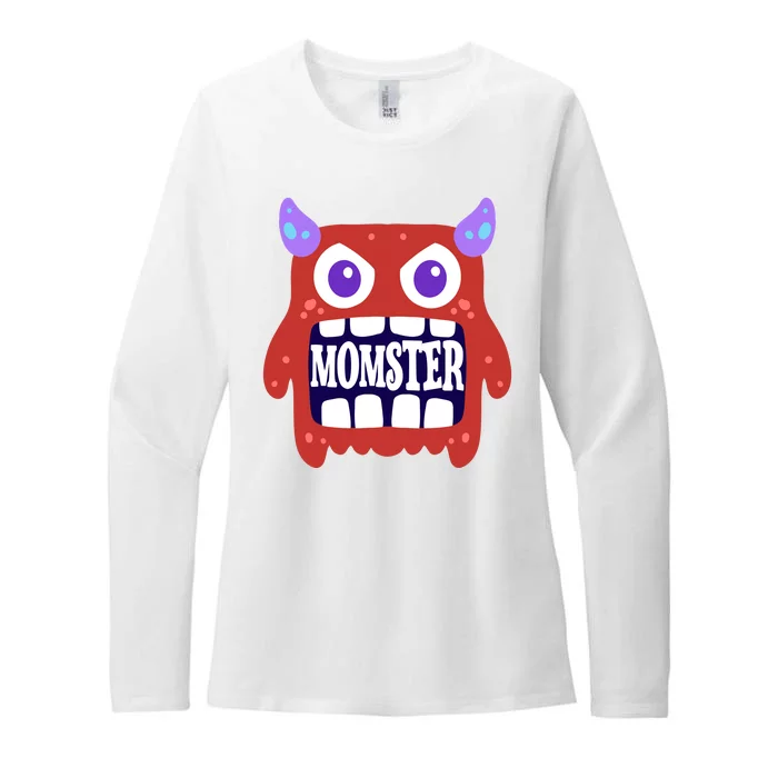 Momster Funny Spooky Halloween Womens CVC Long Sleeve Shirt