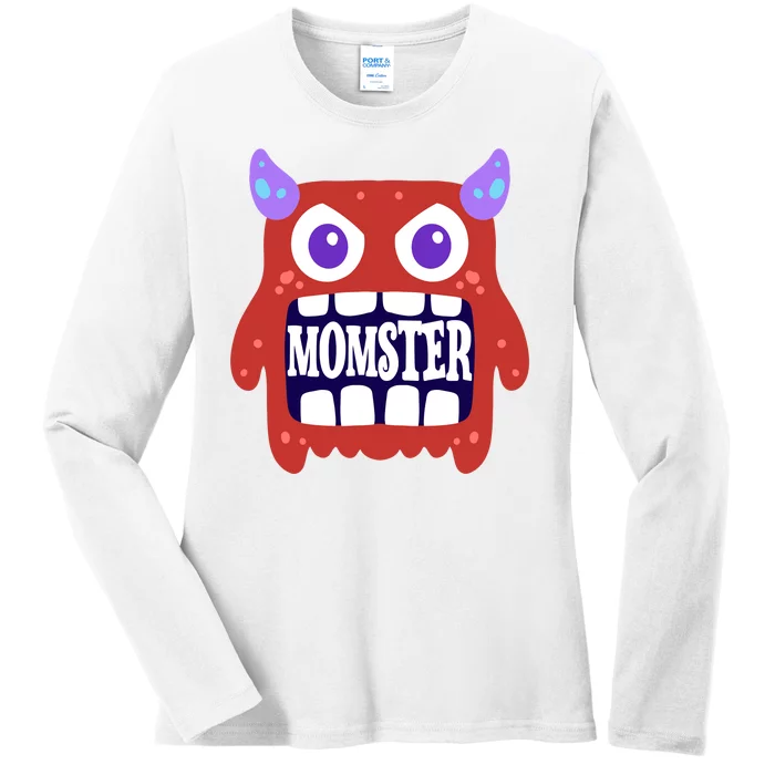 Momster Funny Spooky Halloween Ladies Long Sleeve Shirt