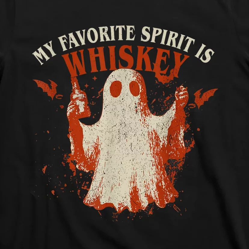 My Favorite Spirit Is Whiskey Funny Drinking Halloween T-Shirt