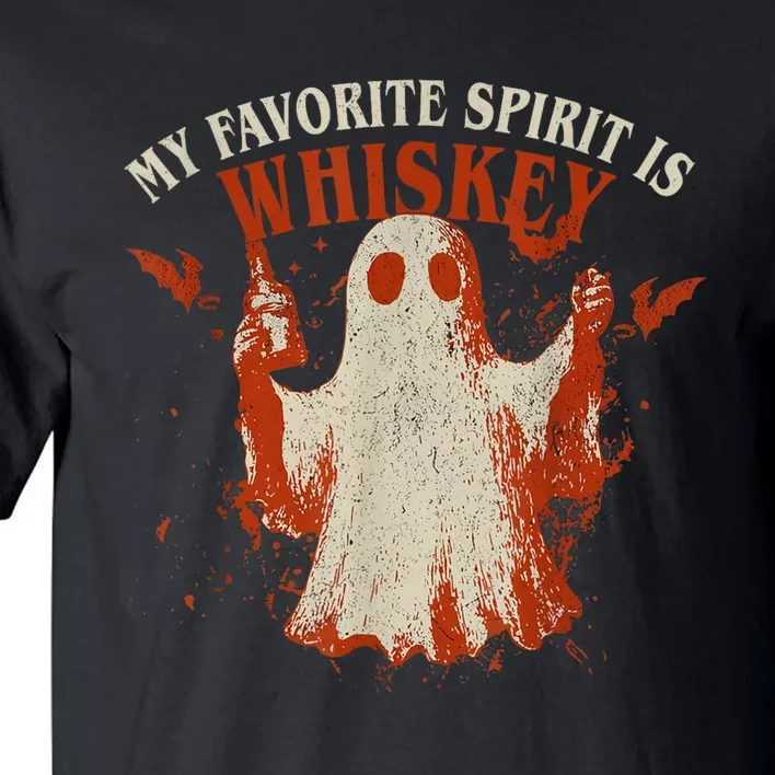 My Favorite Spirit Is Whiskey Funny Drinking Halloween Tall T-Shirt