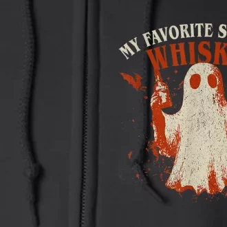 My Favorite Spirit Is Whiskey Funny Drinking Halloween Full Zip Hoodie